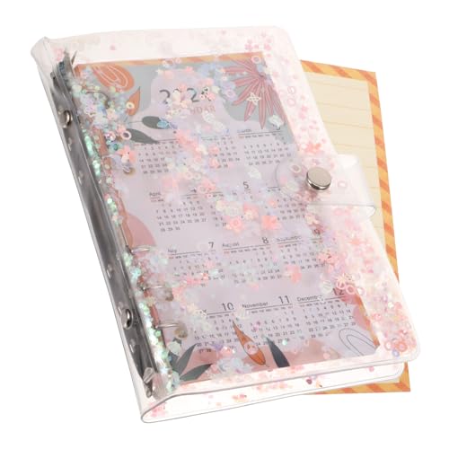 FUNOMOCYA 1 Satz Transparentes PVC Notizbuch mit Abnehmbaren Glitzernde Diy Scrapbook Planung Kreatives Tagebuch im Modernen Design für Alltag und Reisen von FUNOMOCYA