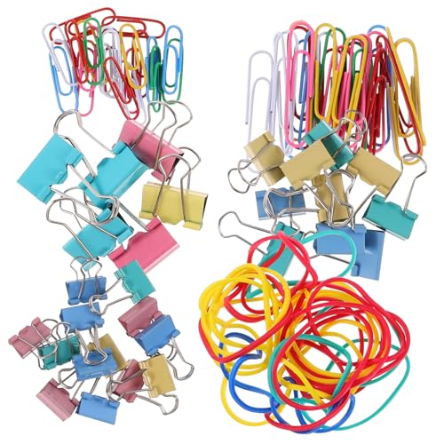 FUNOMOCYA 1 Schachtel Multifunktionales Büroklammern Set Bunte Papierklammern für Schule Büro und Zuhause Vielseitig Einsetzbar zur Organisation von Unterlagen Rechnungen und Kabeln von FUNOMOCYA