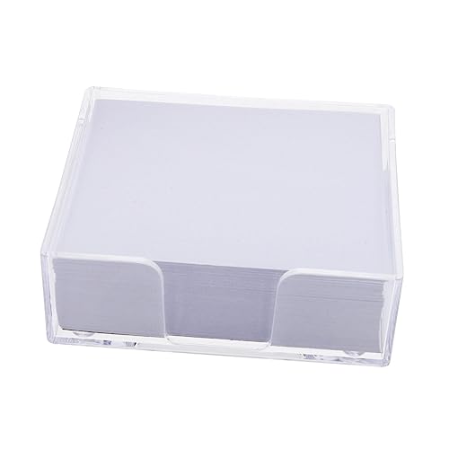 FUNOMOCYA 1 Schachtel Notizpapier Box mit Tragbarer Memo Block für Studenten Transparentes Design für Bürobedarf und Notizen Praktisch und Einfach zu Verwenden von FUNOMOCYA
