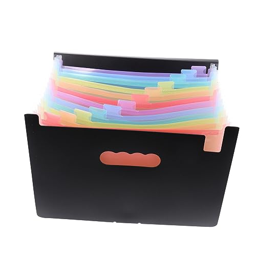 FUNOMOCYA 1 Stück Desktop-lagerregal Organisator Für Die Aufbewahrung Von Rechnungen Dateiordner Erweitern Dokumentinhaber Papierkram Organisator Dokumentenmappen Plastik Colorful von FUNOMOCYA