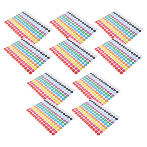 FUNOMOCYA 10 Blatt Runde Farbige Selbstklebende Punktaufkleber für Büro Schule und Zuhause Vielseitig Einsetzbar zur Dateiklassifizierung und Kennzeichnung Ablösbar und Farbenfroh FUNOMOCYA 10 Blatt Runde Farbige Selbstklebende Punktaufkleber für Büro Schule und Zuhause Vielseitig Einsetzbar zur Dateiklassifizierung und Kennzeichnung Ablösbar und Farbenfroh von FUNOMOCYA