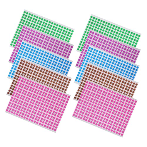 FUNOMOCYA 10 Blatt Runde Selbstklebende Farbkodierung Aufkleber Kleine Klebepunkte in Farben zum Beschriften und Organisieren von Dokumenten Büro Zuhause FUNOMOCYA 10 Blatt Runde Selbstklebende Farbkodierung Aufkleber Kleine Klebepunkte in Farben zum Beschriften und Organisieren von Dokumenten Büro Zuhause von FUNOMOCYA