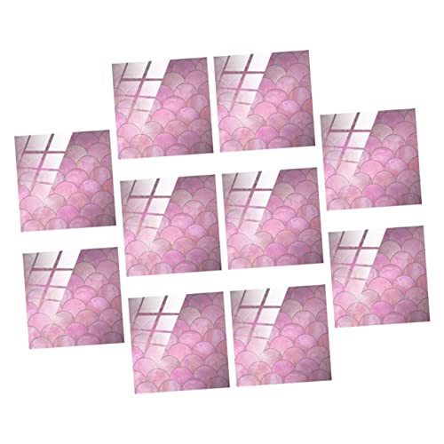 FUNOMOCYA 10 Blatt Wandtattoo Rhombus Wandgemälde Selbstklebende Tapete Wandtattoo Für Schublade Hängend Wandtattoo Für Regal Selbstklebender Wandaufkleber Tapete Für Die Küche Rosa Pvc von FUNOMOCYA