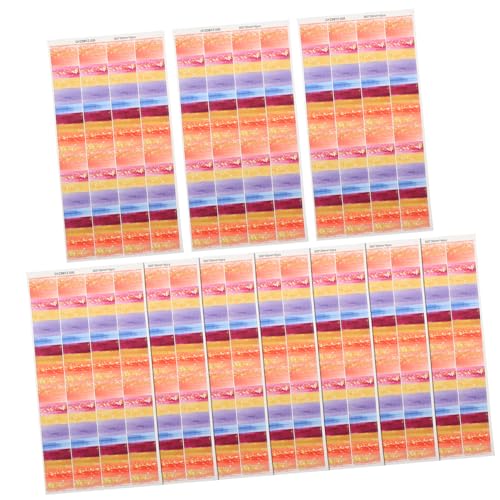 FUNOMOCYA 10 Blatt Wasserdichte Border Sticker für Kreative Gestaltung Bunte Tafelaufkleber für Pinnwand Klassenzimmer Türen und Fenster Starke Haftung und Einfache Anwendung von FUNOMOCYA