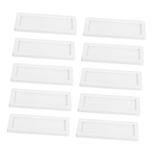 FUNOMOCYA 10 Pcs Magnetic Etiketthalter Bezeichnungen Racks Mit Magnetenkleber Und Magnetdatenkartenhalter Mit Klaren Beschützern Und Papiereinsätzen Für Regalbehälter Weiß von FUNOMOCYA
