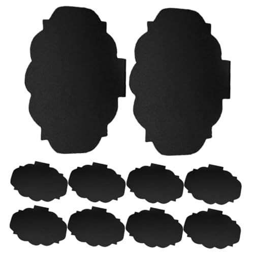 FUNOMOCYA 10 Stück Clip Etikettenhalter für Display Abwischbare Etiketten für Aufbewahrungsboxen Wiederverwendbare Beschriftung für Küchenschränke und Lagerkörbe Vielseitige Schwarze von FUNOMOCYA