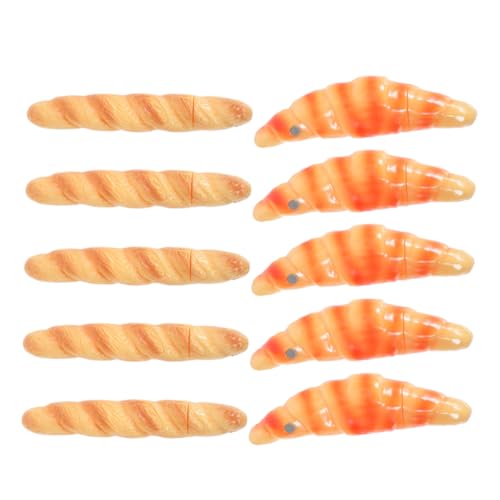 FUNOMOCYA 10 Stück Croissant-kugelschreiber: Baguette-stifte, Lebensmittelform, Tintenroller, Goodie-bag-füller, Partygeschenk, Klassenbelohnungspreise Für Halloween-weihnachtsfeiern von FUNOMOCYA