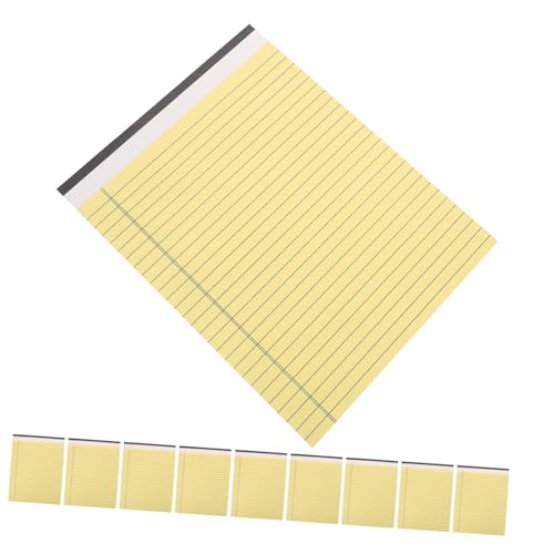 FUNOMOCYA 10 Stück Gelbe Notizblöcke Doppelseitige Liniert Notizpads Papier für Schule Büro und Zuhause Insgesamt FUNOMOCYA 10 Stück Gelbe Notizblöcke Doppelseitige Liniert Notizpads Papier für Schule Büro und Zuhause Insgesamt von FUNOMOCYA