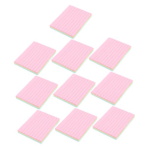 FUNOMOCYA 10 Stück Haftnotizen in Pastellfarben Abnehmbare Klebezettel für Bürobedarf Notizen und Organisation für Studenten und Kreative Anwendungen von FUNOMOCYA