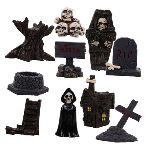 FUNOMOCYA 10 Stück Halloween-Miniatur-Figuren-, Harz, Winzige Ornamente, Miniatur-tischdekorationen FUNOMOCYA 10 Stück Halloween-Miniatur-Figuren-, Harz, Winzige Ornamente, Miniatur-tischdekorationen von FUNOMOCYA