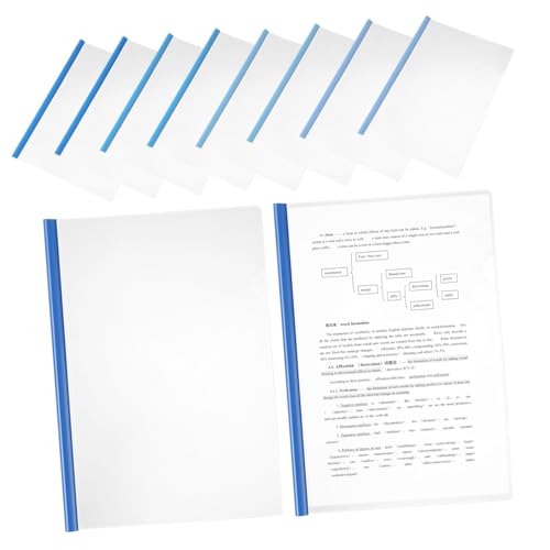 FUNOMOCYA 10 Stück Kunststoff Mappen mit Schiebebinder Klare Dokumentenhüllen mit Kapazität für Schule Büro und Zuhause FUNOMOCYA 10 Stück Kunststoff Mappen mit Schiebebinder Klare Dokumentenhüllen mit Kapazität für Schule Büro und Zuhause von FUNOMOCYA