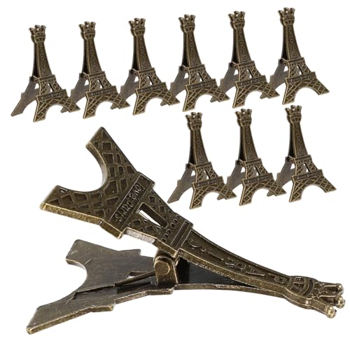FUNOMOCYA 10 Stück Metall Eiffelturm Memo Note Holder Tischkartenhalter Robust Langlebig Kreatives Design für Partys Hochzeiten Tischdekoration Praktische Notizklammer von FUNOMOCYA