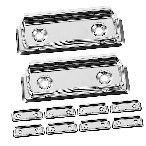 FUNOMOCYA 10 Stück Metall Klemmbrett Clips Multifunktionale Büroklammern für Dokumente Notizen und Fotos Robuste Klemmen für Schule Büro und Zuhause ohne Schutzwinkel von FUNOMOCYA