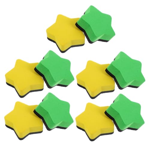 FUNOMOCYA 10 Stück Radiergummis Für Weiße Tafeln Whiteboard-trockenlöscher Schule Planke Radiergummi Abwischen Whiteboard-radiergummis, Großpackung Karikatur Klein Mini-whiteboard Gefühlt von FUNOMOCYA