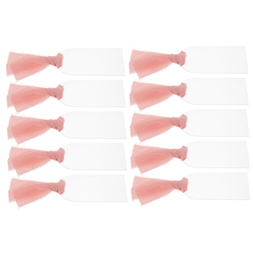 FUNOMOCYA 10 Stück Sitzplatzschilder Für Hochzeiten Transparent Abnehmbar Schilder Mit Reservierten Sitzplätzen Hochzeitsaufkleber Bast Dekorationen Dekorativer Chiffon Zum von FUNOMOCYA