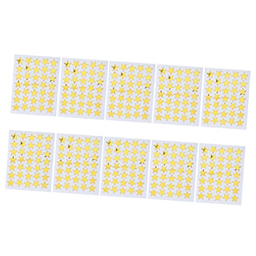 FUNOMOCYA 10 Stück Stern Erklärt Lichter Neon Sternaufkleber Aus Folie Edelstein Partyartikel Für Planke Mini-aufkleber Aufkleber Für Bunte Aufkleber Glühen Etikett Golden von FUNOMOCYA