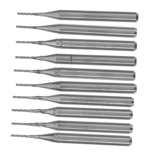 FUNOMOCYA 10 Stück Teiliges Fräserset Hartmetall Fräswerkzeuge aus Wolframstahl mit Schaft für Cnc-gravur Pcb-bearbeitung und Holzarbeiten Langlebige Verschleißfeste Endmill-fräser FUNOMOCYA 10 Stück Teiliges Fräserset Hartmetall Fräswerkzeuge aus Wolframstahl mit Schaft für Cnc-gravur Pcb-bearbeitung und Holzarbeiten Langlebige Verschleißfeste Endmill-fräser von FUNOMOCYA