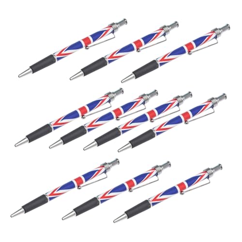 FUNOMOCYA 10 Stück Teiliges Kugelschreiber mit Union Jack Design Glattes Komfortabler Klickmechanismus zum Unterschreiben für Schule Büro Stilvolles Britisches FUNOMOCYA 10 Stück Teiliges Kugelschreiber mit Union Jack Design Glattes Komfortabler Klickmechanismus zum Unterschreiben für Schule Büro Stilvolles Britisches von FUNOMOCYA