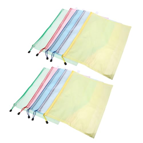 FUNOMOCYA 10 Stück Teiliges Mesh Reißverschluss Dokumententaschen Transparente Flexible Aufbewahrungstaschen für Büro Schule Reise Geeignet für Akten Papiere Unterlagen Zufällige Farbe FUNOMOCYA 10 Stück Teiliges Mesh Reißverschluss Dokumententaschen Transparente Flexible Aufbewahrungstaschen für Büro Schule Reise Geeignet für Akten Papiere Unterlagen Zufällige Farbe von FUNOMOCYA