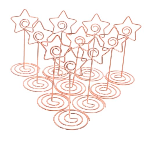 FUNOMOCYA 10 Stück Teiliges Metall Kartenhalter Sternform Roségold Tischkartenhalter für Hochzeit Party Speisekartenhalter Fotohalter Dekorative Tischdekoration Vielseitig für Büro und FUNOMOCYA 10 Stück Teiliges Metall Kartenhalter Sternform Roségold Tischkartenhalter für Hochzeit Party Speisekartenhalter Fotohalter Dekorative Tischdekoration Vielseitig für Büro und von FUNOMOCYA