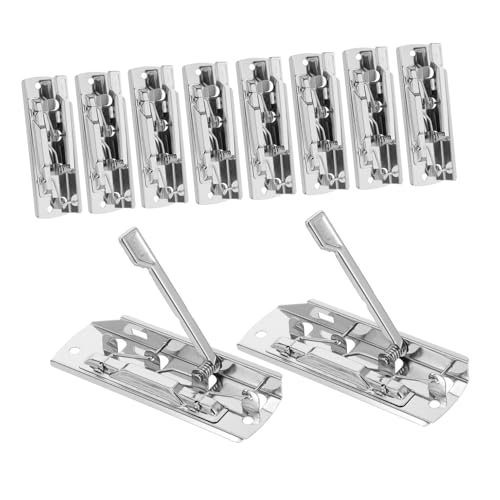 FUNOMOCYA 10 Stück Teiliges Metall Klemmbrett mit Verstellbarer Klemmweite Starker Hebel Mechanismus Rutschfeste Oberfläche Vielseitige Hebel Klemmen für Dokumente und Fotos im Bürogebrauch von FUNOMOCYA