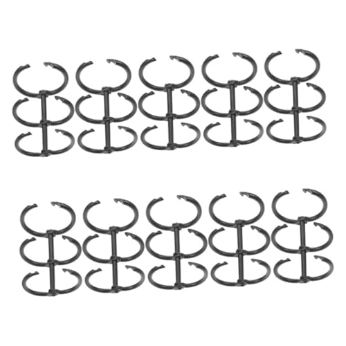 FUNOMOCYA 10 Stück Teiliges Metall Ringe Binder Snap Ring Buchbinderinge Schwarz für Loseblatt Ordner Scrapbooking Büro Schule von FUNOMOCYA