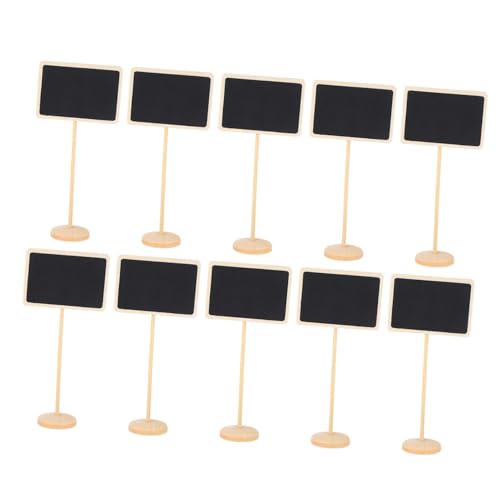 FUNOMOCYA 10 Stück Teiliges Mini kreidetafel Birkenholz mit Staffelei Wiederbeschreibbar Leicht Platzsparend für Tischdekoration Buffetschilder in Restaurant und Bäckerei von FUNOMOCYA