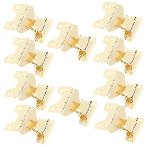 FUNOMOCYA 10 Stück Teiliges Preisschild Clips aus Goldenem Metall Vielseitige Etikettenhalter für Bäckerei Supermarkt und Einzelhandel Praktische Preisschildhalterung mit Pop Werbung zur von FUNOMOCYA