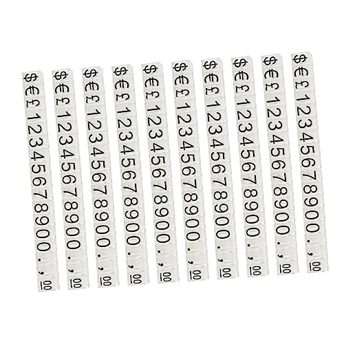 FUNOMOCYA 10 Stück Teiliges Preisschild Transparenten Zahlen Wiederverwendbare Kunststoff preisschilder für Schmuck Verstellbare Preisetiketten für Einzelhandel und Einkaufszentren FUNOMOCYA 10 Stück Teiliges Preisschild Transparenten Zahlen Wiederverwendbare Kunststoff preisschilder für Schmuck Verstellbare Preisetiketten für Einzelhandel und Einkaufszentren von FUNOMOCYA