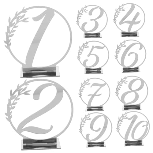FUNOMOCYA 10 Stück Teiliges Tischschild Dekorative Hochzeitssignale Tischnummern für Restaurants und Events Langlebig und Leicht zu Reinigen FUNOMOCYA 10 Stück Teiliges Tischschild Dekorative Hochzeitssignale Tischnummern für Restaurants und Events Langlebig und Leicht zu Reinigen von FUNOMOCYA