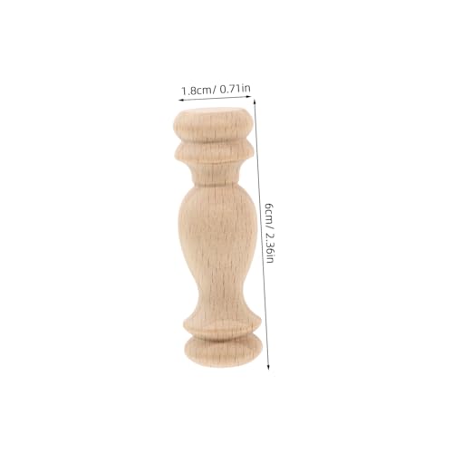 FUNOMOCYA 10 Stück Teiliges Unbehandelte Massivholz Säulen Kleine Römische Baluster mit Klassischem Säulenkopf Leicht und Verschleißfest Stilvolles Holzdekor für DIY Möbel Garten und von FUNOMOCYA