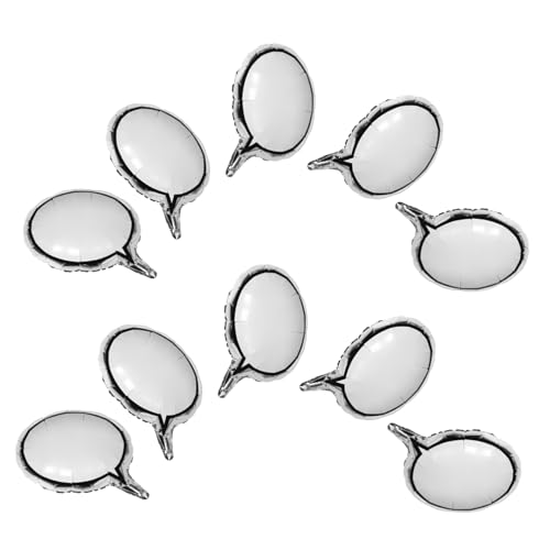 FUNOMOCYA 10 Stück Teiliges Weiße Sprechblasen-folienballons Beschreibbare Aluminiumfolie Kreative Party-deko für Hochzeiten Verlobungen Geburtstage und Feierlichkeiten FUNOMOCYA 10 Stück Teiliges Weiße Sprechblasen-folienballons Beschreibbare Aluminiumfolie Kreative Party-deko für Hochzeiten Verlobungen Geburtstage und Feierlichkeiten von FUNOMOCYA