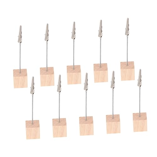 FUNOMOCYA 10 Stück Tischkartenhalter aus Holz mit Alligator für Fotos Notizen und Tischnummern Holzfarbener Würfelbasis Stabil und Zuverlässig FUNOMOCYA 10 Stück Tischkartenhalter aus Holz mit Alligator für Fotos Notizen und Tischnummern Holzfarbener Würfelbasis Stabil und Zuverlässig von FUNOMOCYA