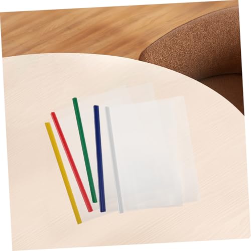 FUNOMOCYA 10 Stück Transparente Dokumentenmappe mit Schiebelasche Eleganter Aktenordner für Büro und Schule Tragbar mit Praktischer Zieh Rod Funktion für Dokumentenorganisation von FUNOMOCYA