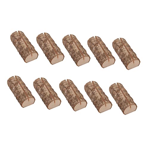 FUNOMOCYA 10 Stück Visitenkartenhalter Dekoration hängend Rezeption schwarze Tischnummernhalter Schlüssel Dekorationen Zubehör Hochzeiten nummernschild Namensträger Inhaber hölzern von FUNOMOCYA