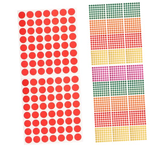 FUNOMOCYA 100 Blatt Bunte Runde Klebepunkte Selbstklebende Dot Labels für Büro Schule DIY Bastelprojekte Etiketten zum Markieren Beschriften und Organisieren von FUNOMOCYA