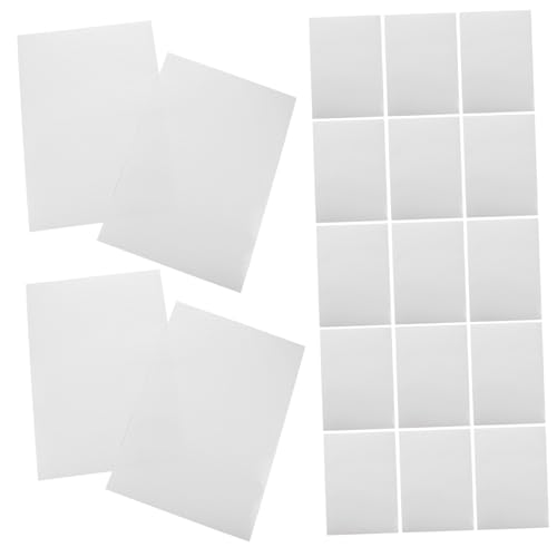 FUNOMOCYA 100 Blatt Mattes Aufkleberpapier Für Drucker Glänzendes Aufkleberpapier Klebrig Entfernbare Etiketten Groß Durchsichtiges Aufkleberpapier Druckbar Vinyl Aufkleberdruckpapier Weiß von FUNOMOCYA