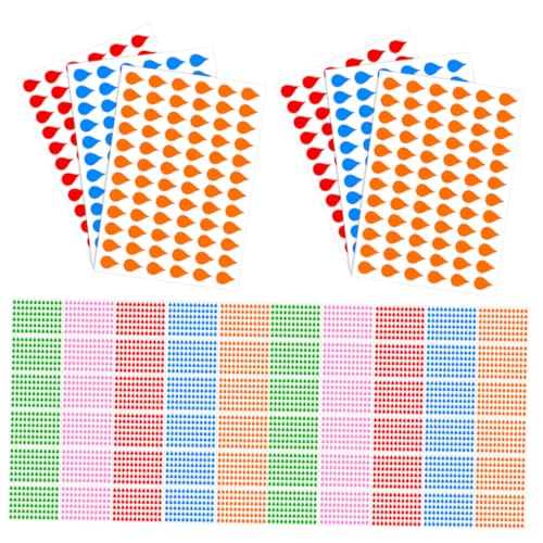 FUNOMOCYA 100 Blatt Teiliges Index-tab-aufkleber Robustem Kupferpapier Wassertröpfchenförmige Selbstklebende Planer-dekoration Vielseitig für Notizen Journale Scrapbooking und von FUNOMOCYA