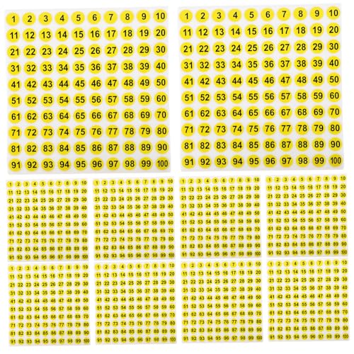 FUNOMOCYA 100 Blatt Wasserdichte digitale Aufkleber Inventaretiketten Etiketten organisieren nummerierte Aufkleber Nummernaufkleber Zahlen Aufkleber Kupferplattenaufkleber Gelb FUNOMOCYA 100 Blatt Wasserdichte digitale Aufkleber Inventaretiketten Etiketten organisieren nummerierte Aufkleber Nummernaufkleber Zahlen Aufkleber Kupferplattenaufkleber Gelb von FUNOMOCYA