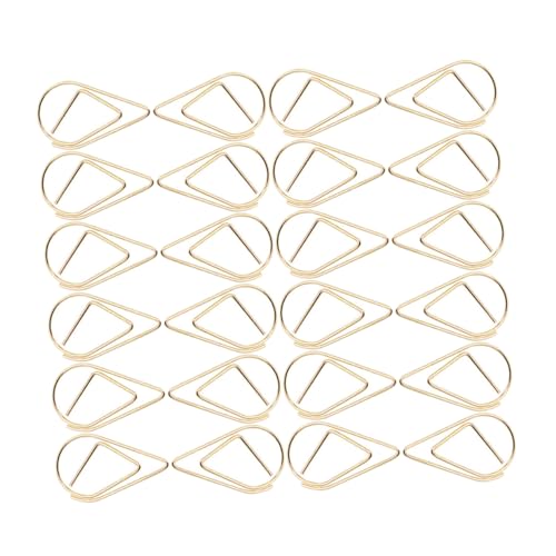 FUNOMOCYA 100 Stück Büroklammern Dekorative Papierclips Wasser Tropfenform Flexible und Multifunktionale Klammern für Dokumente Notizen und von FUNOMOCYA