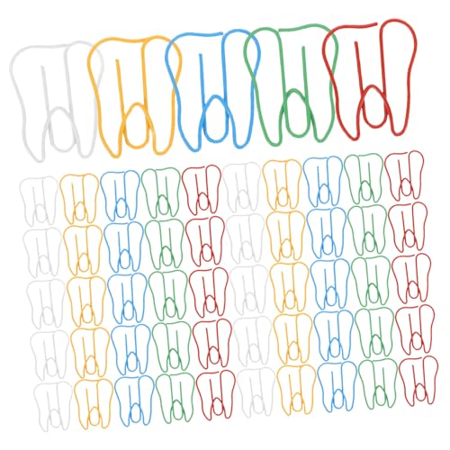 FUNOMOCYA 100 Stück Bunte Zahnförmige Büroklammern Papierklammern Farbige Lesezeichen Clips für Effektive Aktenorganisation Zuhause Schule Bürobedarf von FUNOMOCYA