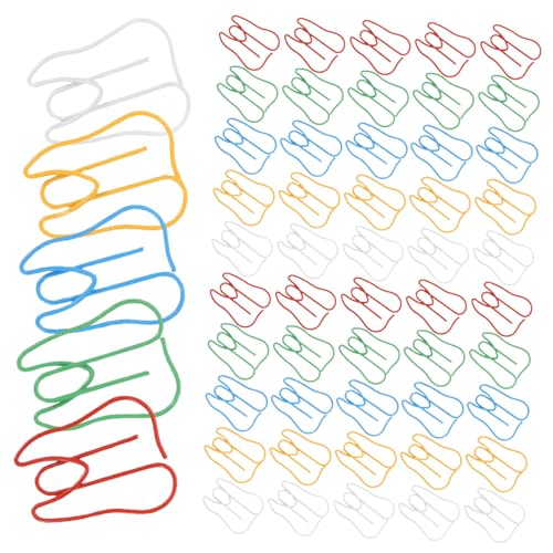 FUNOMOCYA 100 Stück Bunte Zahnförmige Metall Büroklammern Dekorative Papierclips für Schule und Büro Langlebige Farbenfrohe Organisationshilfen zur Einfachen Dokumententrennung von FUNOMOCYA