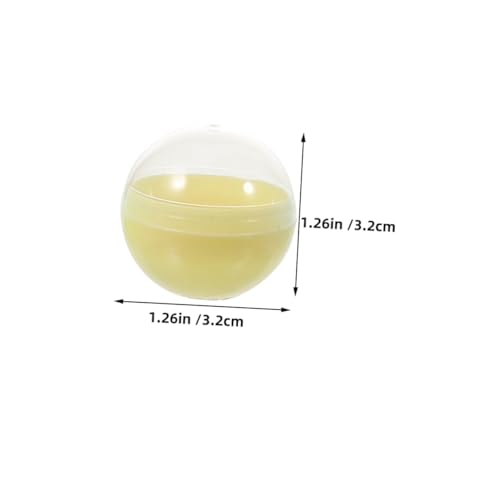 FUNOMOCYA 100 Stück Halbtransparente Macaron farbene PP Kunststoffkapseln Für Greifautomaten Claw Machine Prizes Gumball Machine DIY Bastelbehälter Spielzeugkapseln von FUNOMOCYA