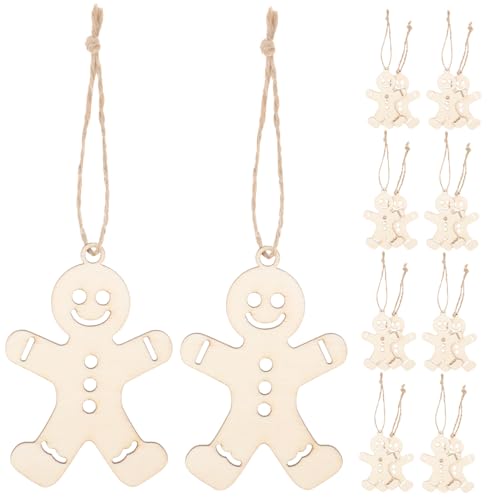 FUNOMOCYA 100 Stück Holzanhänger Lebkuchenmann zum Basteln Unbehandelte Weihnachtsdeko zum Aufhängen Wiederverwendbare Holzfiguren mit Glatter Oberfläche für Fenster Tür Party und DIY FUNOMOCYA 100 Stück Holzanhänger Lebkuchenmann zum Basteln Unbehandelte Weihnachtsdeko zum Aufhängen Wiederverwendbare Holzfiguren mit Glatter Oberfläche für Fenster Tür Party und DIY von FUNOMOCYA