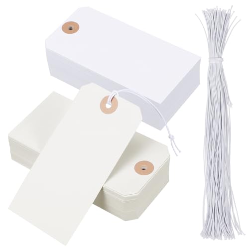 FUNOMOCYA 100 Stück Inventaranhänger Hängeetiketten Etikettenaufkleber Kleiderbügeletiketten Blanko Etiketten Zum Ausstellen Hängeetiketten Für Kleidung Namensetiketten FUNOMOCYA 100 Stück Inventaranhänger Hängeetiketten Etikettenaufkleber Kleiderbügeletiketten Blanko Etiketten Zum Ausstellen Hängeetiketten Für Kleidung Namensetiketten von FUNOMOCYA