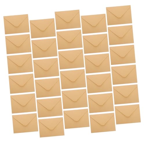 FUNOMOCYA 100 Stück Kraftpapier Umschläge V Flap Nassklebung Braun Briefumschläge für Grußkarten Einladungen Geschäftspost Vintage Design Umweltfreundlich von FUNOMOCYA