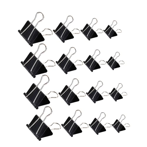 FUNOMOCYA 100 Stück Langschwanz -tickethalterin Klemmbinder Heftklammern Für Das Journaling Heftklammern Papier Dokumentbindemittel Clips Binder Büroklammern Rechnungsclip Metall Schwarz von FUNOMOCYA