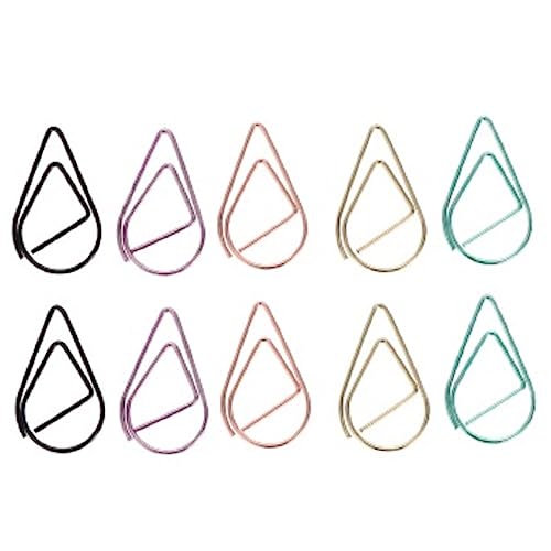 FUNOMOCYA 100 Stück Metall Bürobedarf Mehrfarbige Büroklammern Scrapbooking Zubehör Metallische Lesezeichen Mini Clips Farbige Kleine Etiketten Form Niedlicher Büroklammern Papier von FUNOMOCYA