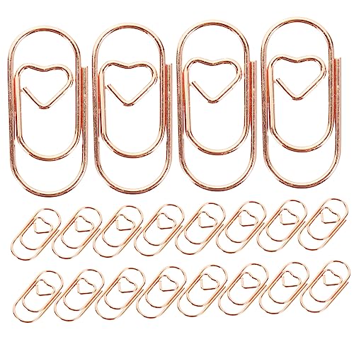 FUNOMOCYA 100 Stück Mini Herzförmige Büroklammern Dekorative Knitting Clips aus Metall Roségold für Dokumente Scrapbooking Basteln und Notizen Geformte Zettelhalter für Schreibtisch FUNOMOCYA 100 Stück Mini Herzförmige Büroklammern Dekorative Knitting Clips aus Metall Roségold für Dokumente Scrapbooking Basteln und Notizen Geformte Zettelhalter für Schreibtisch von FUNOMOCYA
