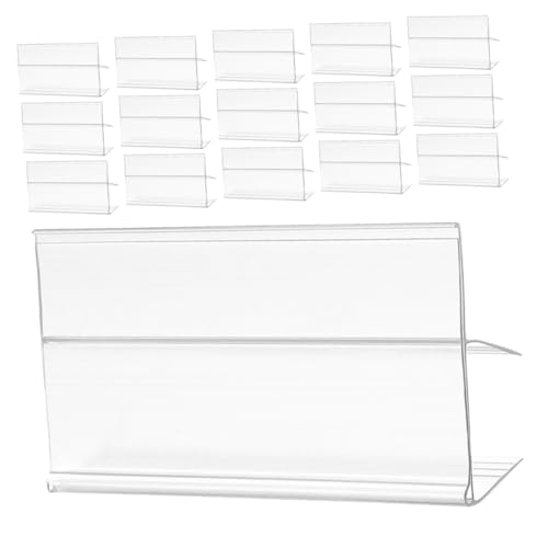 FUNOMOCYA 100 Stück PVC Etikettenhalter für Preisetiketten Clips für Supermärkte Einzelhandel und Preisverwaltung für Regalbretter von FUNOMOCYA